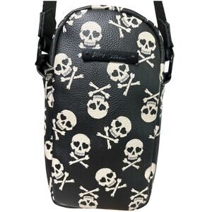 Betsey Johnson Black and White Skull Crossbody Bag